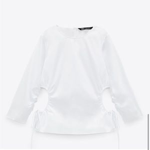 Zara Cotton Cut Outpoplin Top